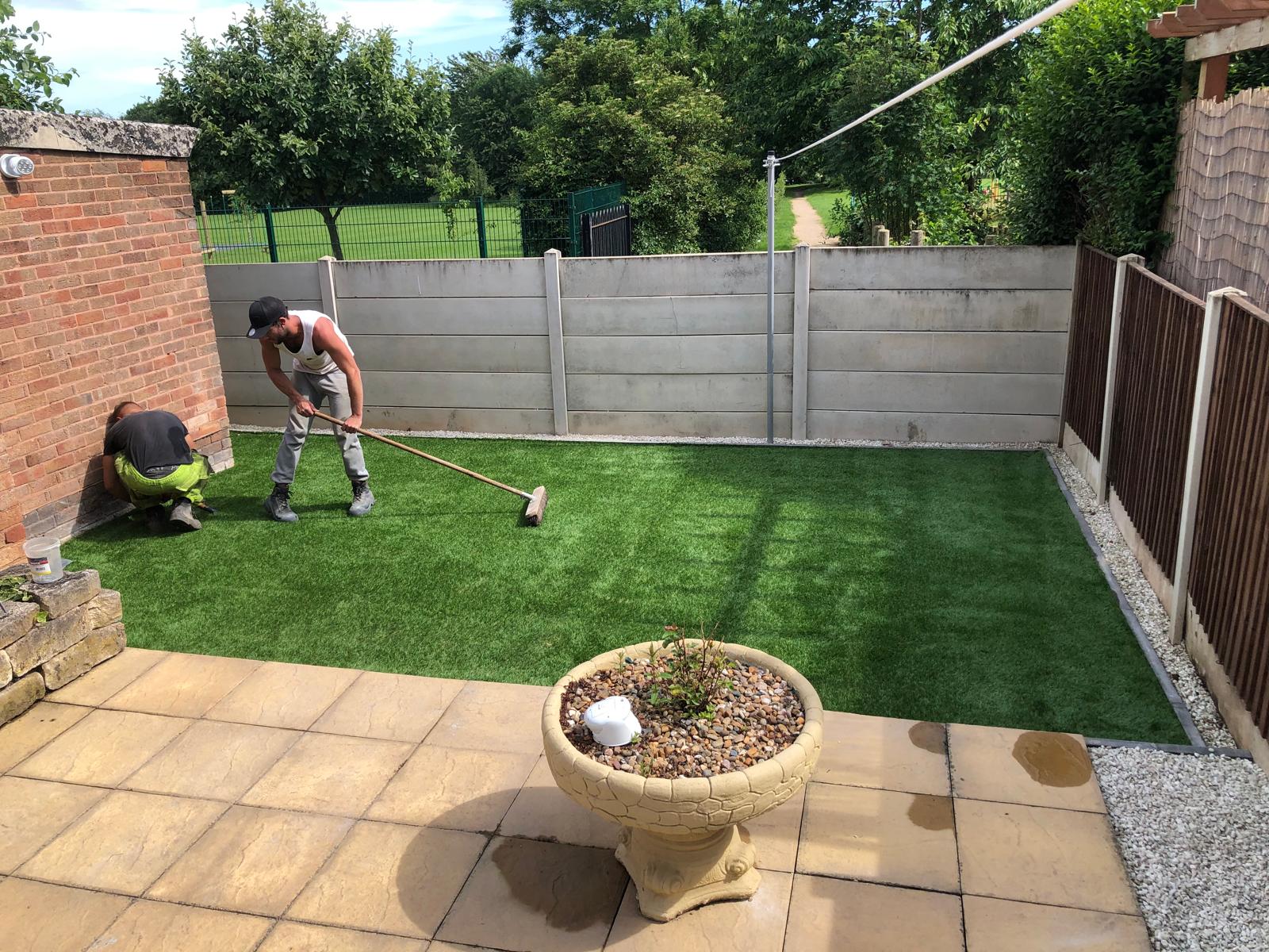 Artificial grass finished