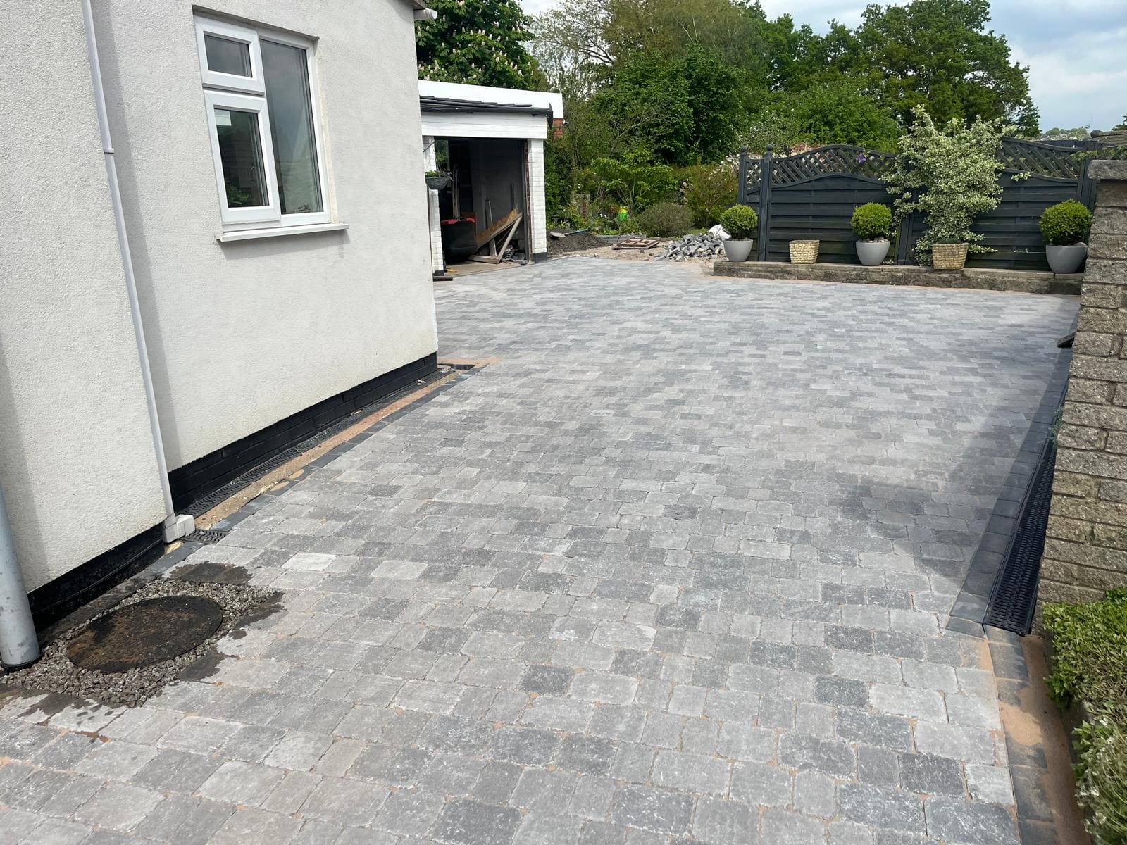 Block paved courtyard