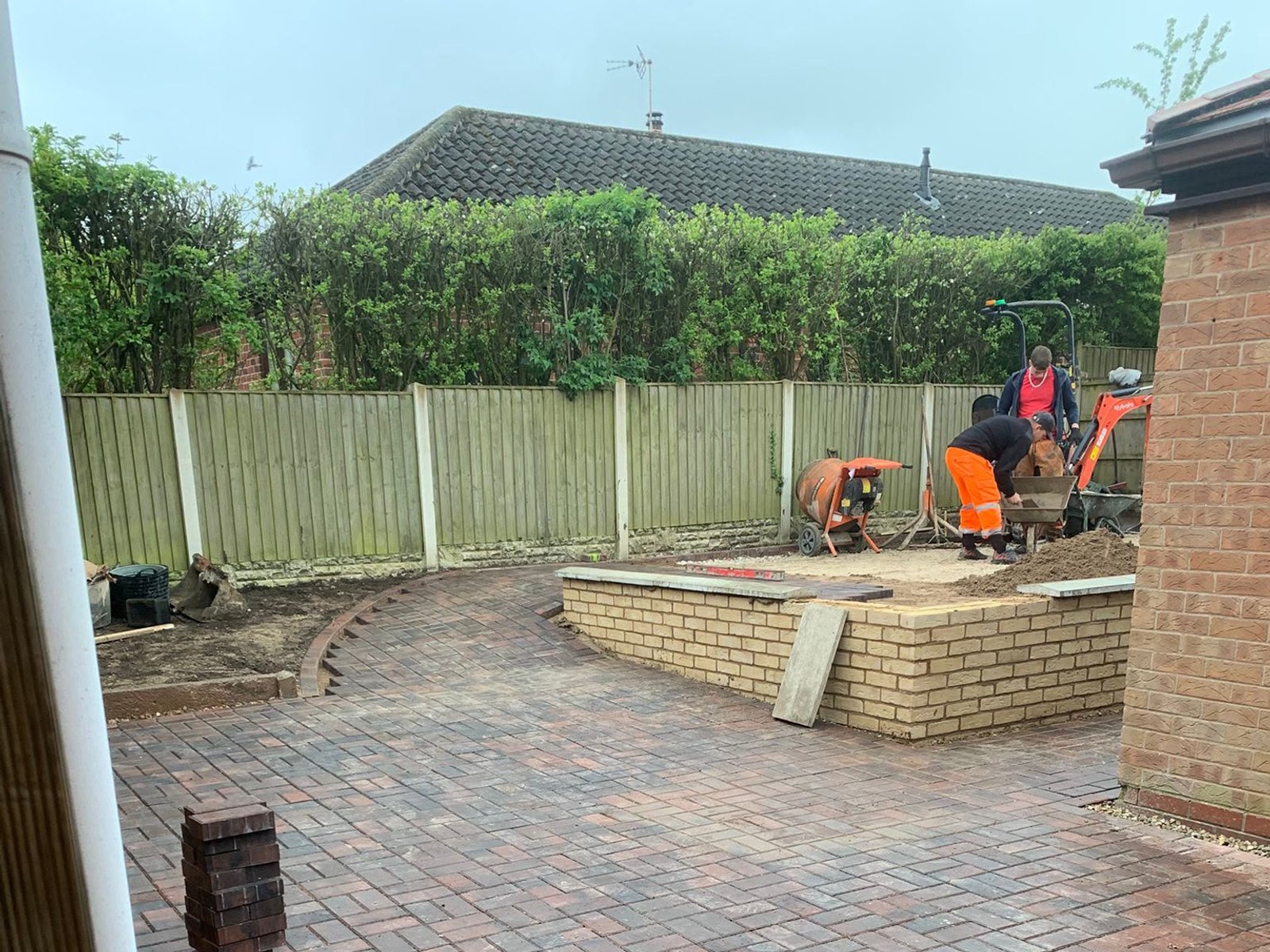 Block paving in progress