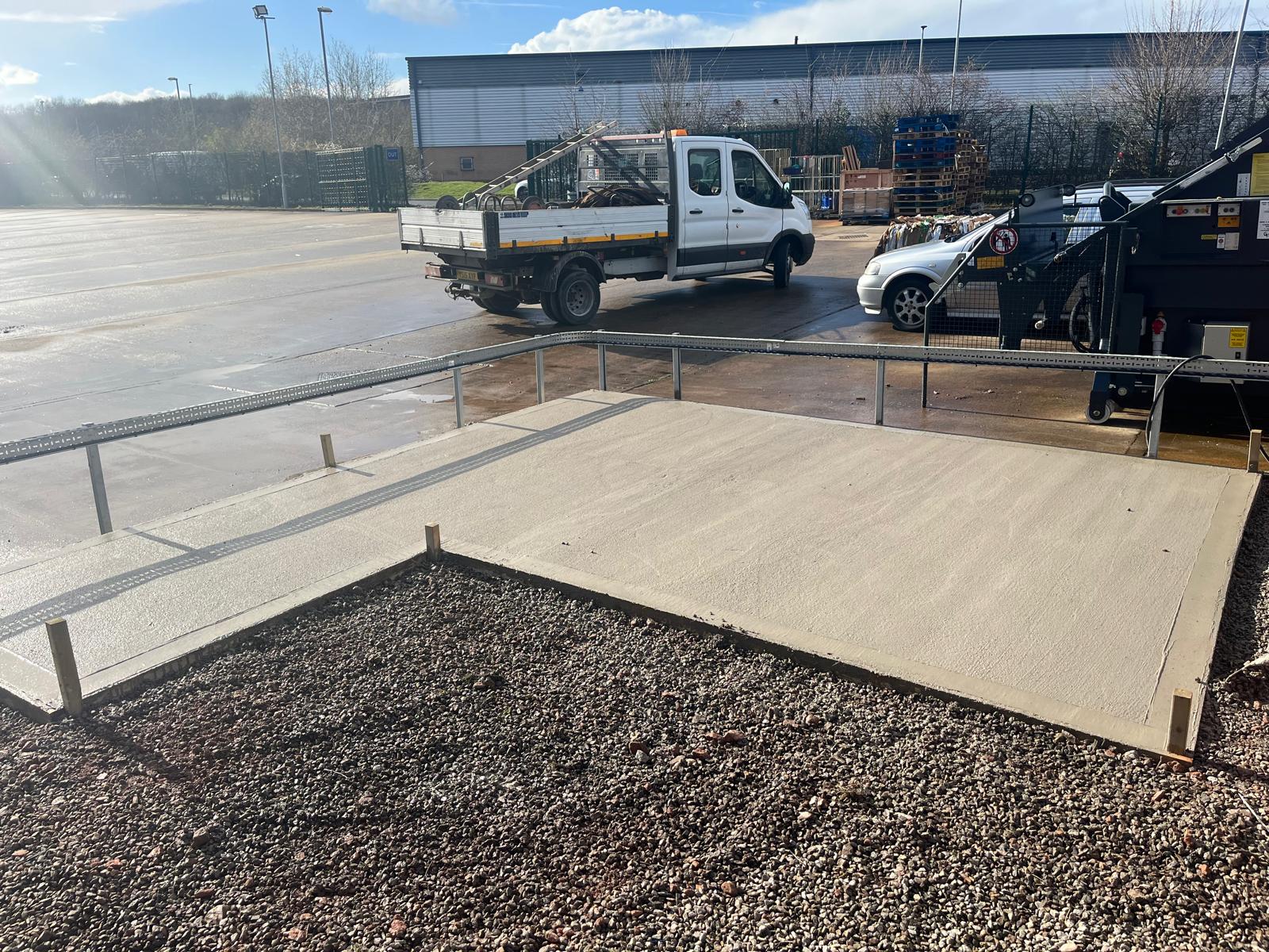 Concrete driveway
