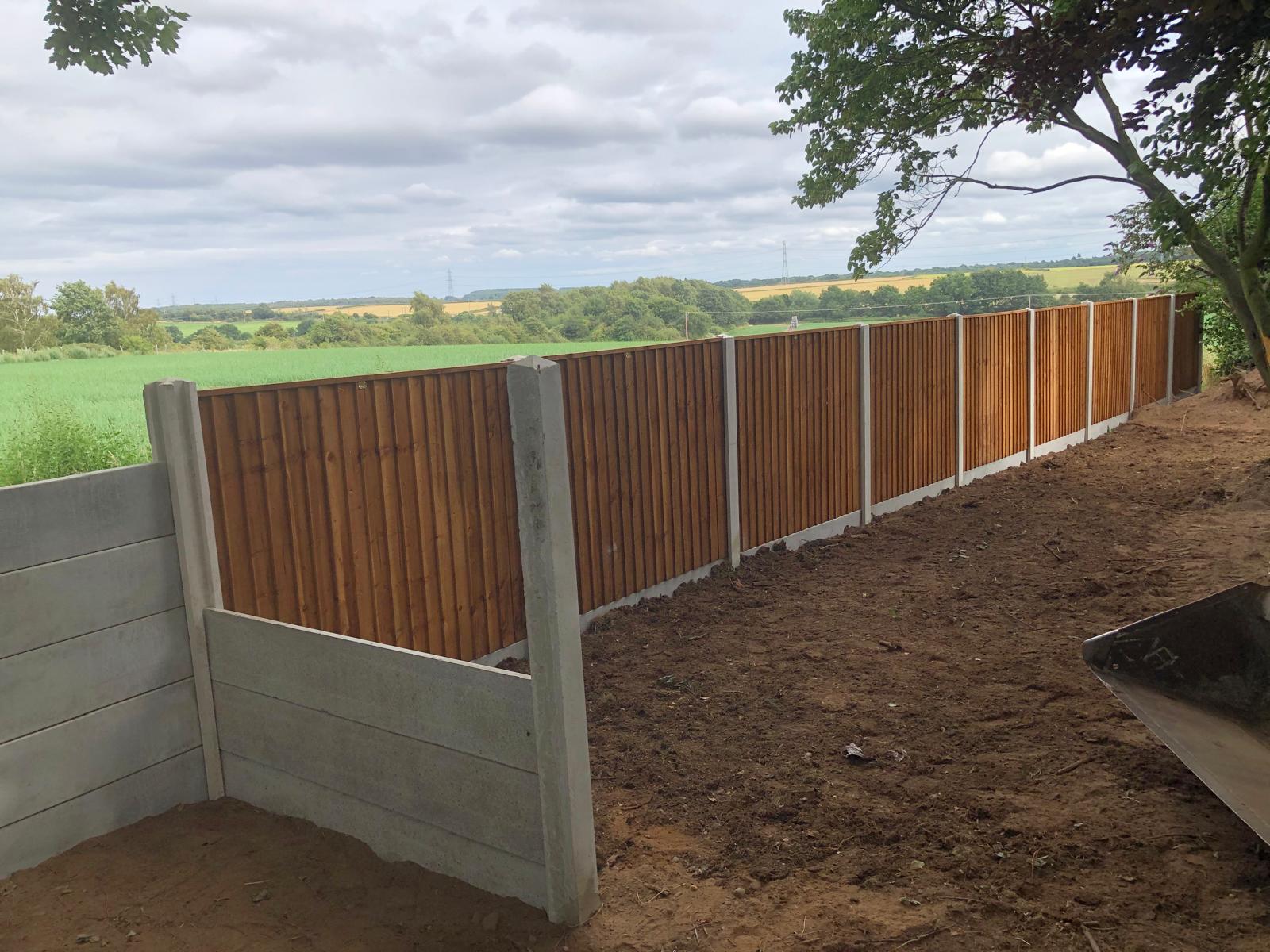 Fencing finished countryside