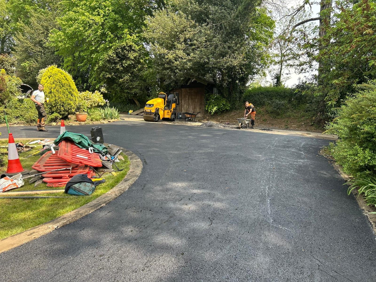 Tarmac driveway in progress