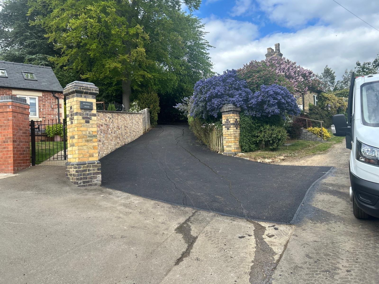 Tarmac driveway country house