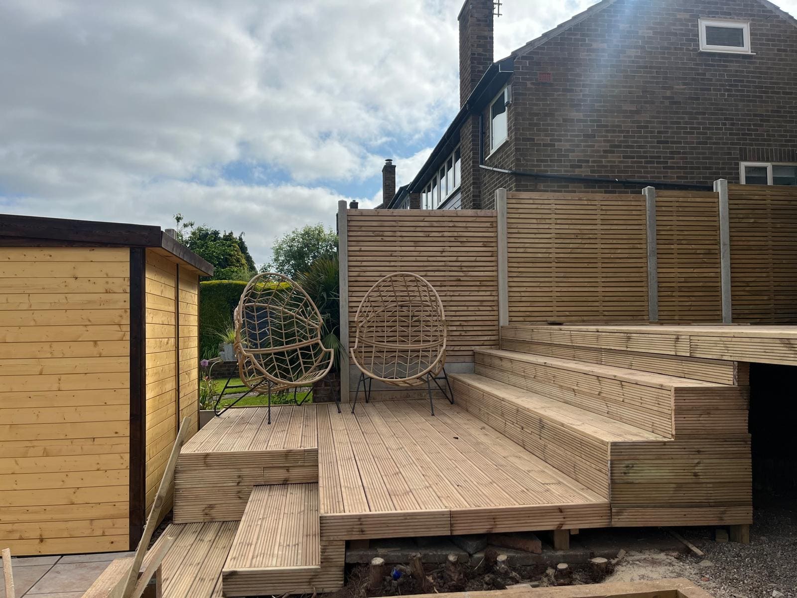 Timber deck garden room